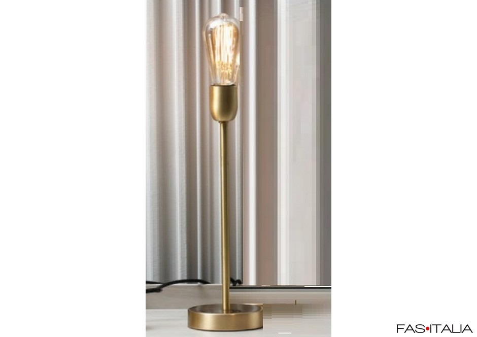 Lampada da tavolo in metallo colore oro H 37 cm