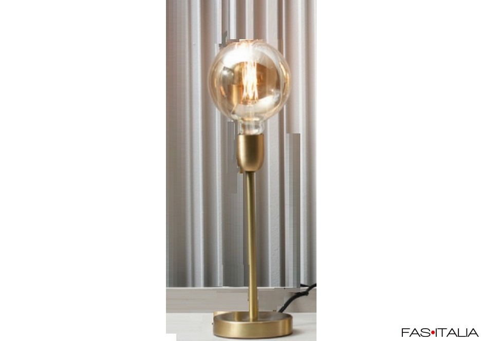Lampada da tavolo in metallo colore oro H30 cm