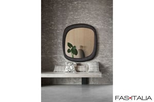 Specchio vetro fumè h 120 cornice rivestita