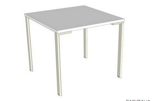 Tavolo quadrato in legno con struttura in metallo 80x80