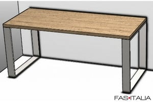 Tavolo con gambe in metallo 180x80