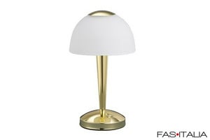 Lumetto in ottone e vetro satinato