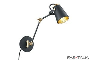 Lampada da parete con braccio orientabile