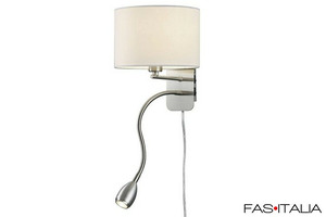 Lampada da parete con paralume e braccio flessibile