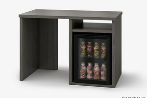 Scrivania da 110 cm con vano frigo a giorno