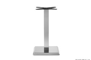 Base tavolo quadrata asta quadrata inox satinato