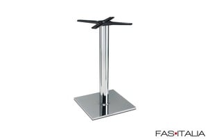 Base per tavolo quadrata asta tonda inox satinato