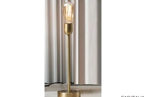 Lampada da tavolo in metallo colore oro H 37 cm