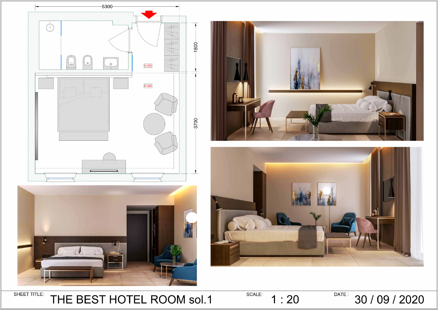 Esempio di render di camera in 3D