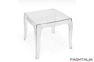 Tavolino in policarbonato trasparente