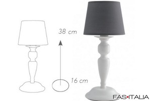 Lampada da comodino bianco/tortora Lampada da comodino bianco/tortora