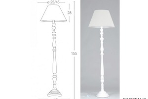 Lampada da pavimento in legno Lampada da pavimento in legno