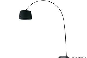 Lampada da pavimento metallo/tessuto