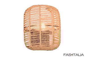 Applique in fibra naturale e metallo Applique in fibra naturale e metallo
