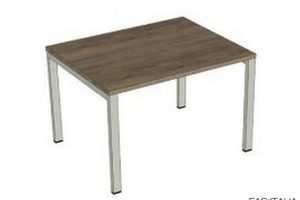 Tavolo rettangolare in legno con struttura in metallo 100x80 Tavolo rettangolare in legno con struttura in metallo 100x80