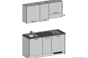 Mini cucina a tre elementi 162 cm Mini cucina a tre elementi 162 cm
