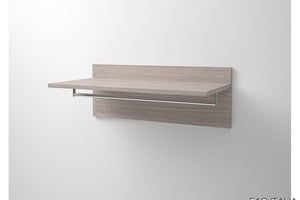 Mensola con tubo appendiabiti da muro Mensola con tubo appendiabiti da muro