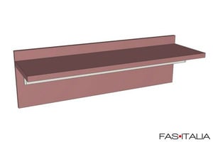 Mensola con tubo appendiabiti a muro 120cm laccato Mensola con tubo appendiabiti a muro 120cm laccato
