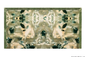 Testata decorativa con cornice verde anticata Testata decorativa con cornice verde anticata
