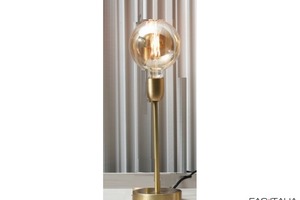 Lampada da tavolo in metallo colore oro H30 cm