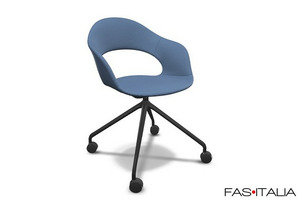 Sedia ignifuga per reception con ruote