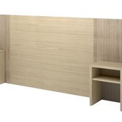 Testata in legno con comodini